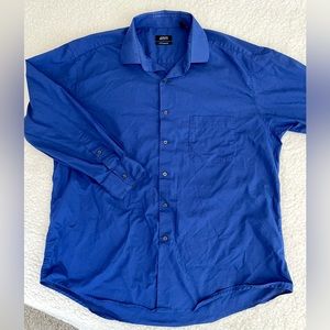 ALFANI Men’s Blue Long Sleeve Button Down Regular Fit shirt. Size XL